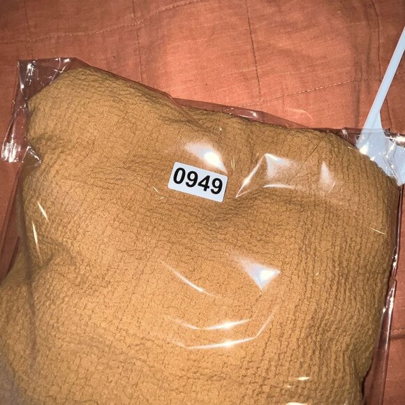 Madewell Womens Mustard Yellow Textured Long Sleeve Tunic Top By Wanderer 1X - Picture 10 of 10